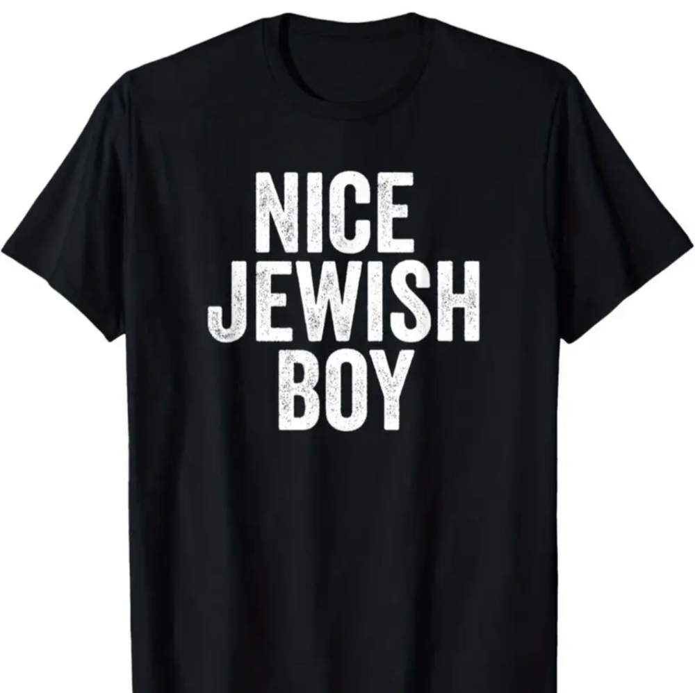 T-Shirt-- "Nice Jewish Boy" in Black, Men's size M ✴️LAST ONE✴️